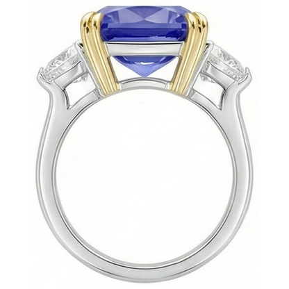 IGI CERTIFIED Gold 10 Carat Genuine Sapphire Ring
