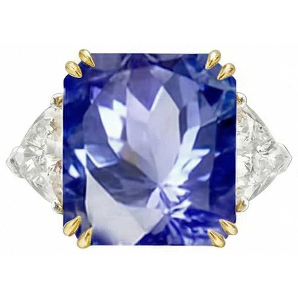 IGI CERTIFIED Gold 10 Carat Genuine Sapphire Ring