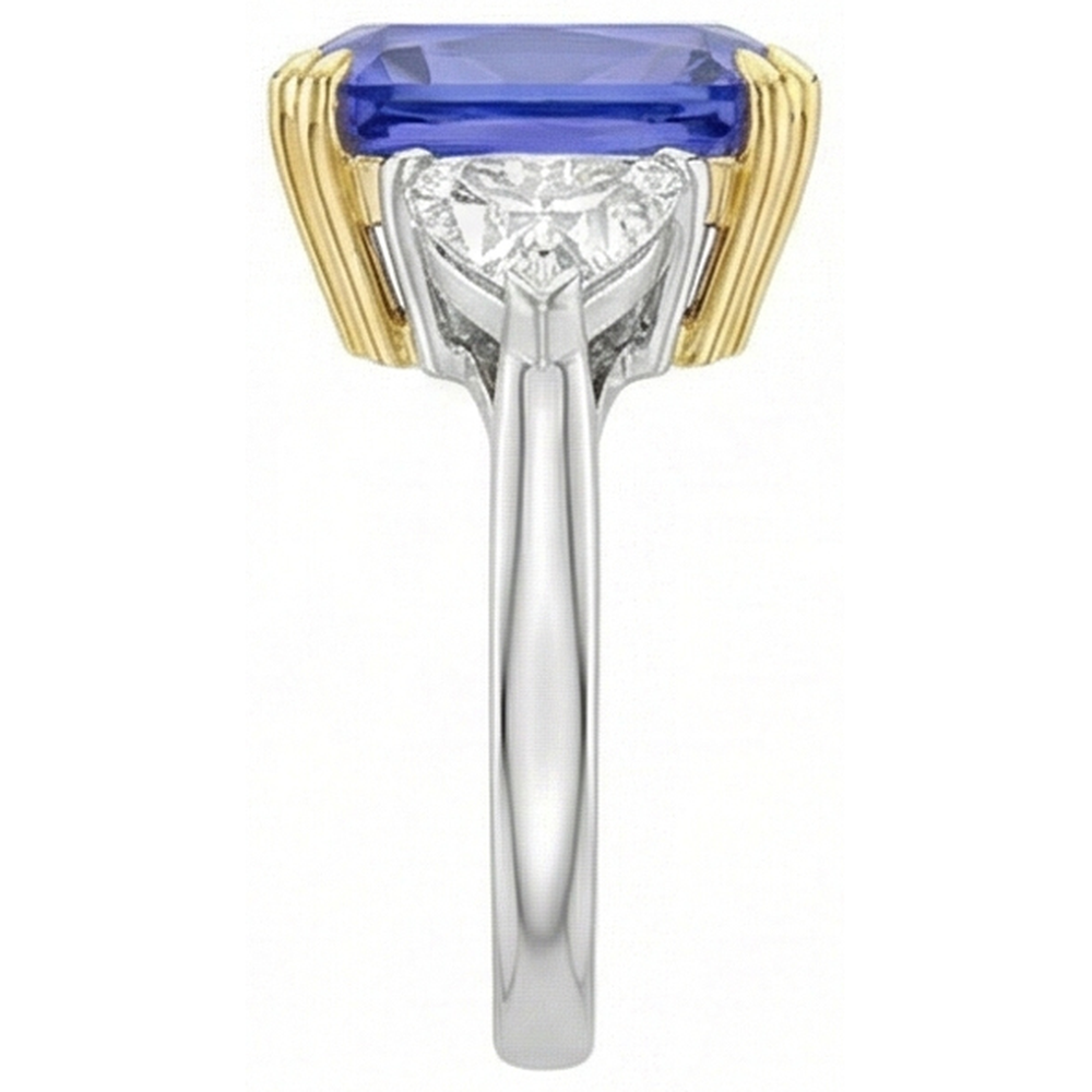 IGI CERTIFIED Gold 10 Carat Genuine Sapphire Ring