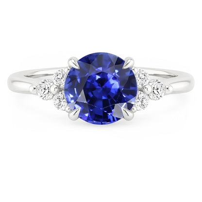 Gold 5ct Natural Earth Mined Diamond Sapphire Ring