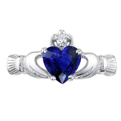 Gold Gemstone Ring Heart Ceylon Sapphire 2.25 Carats Natural Earth Mined Diamond Jewelry