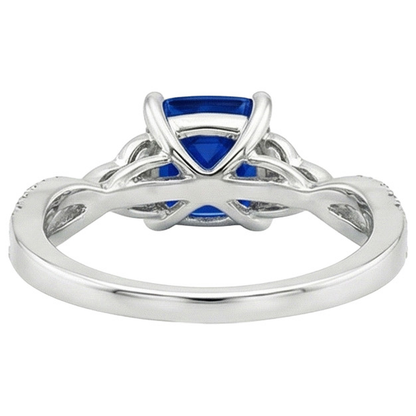 Gold Natural Earth Mined Diamond Ring Sri Lankan Sapphire With Accents 2.75 Carats New