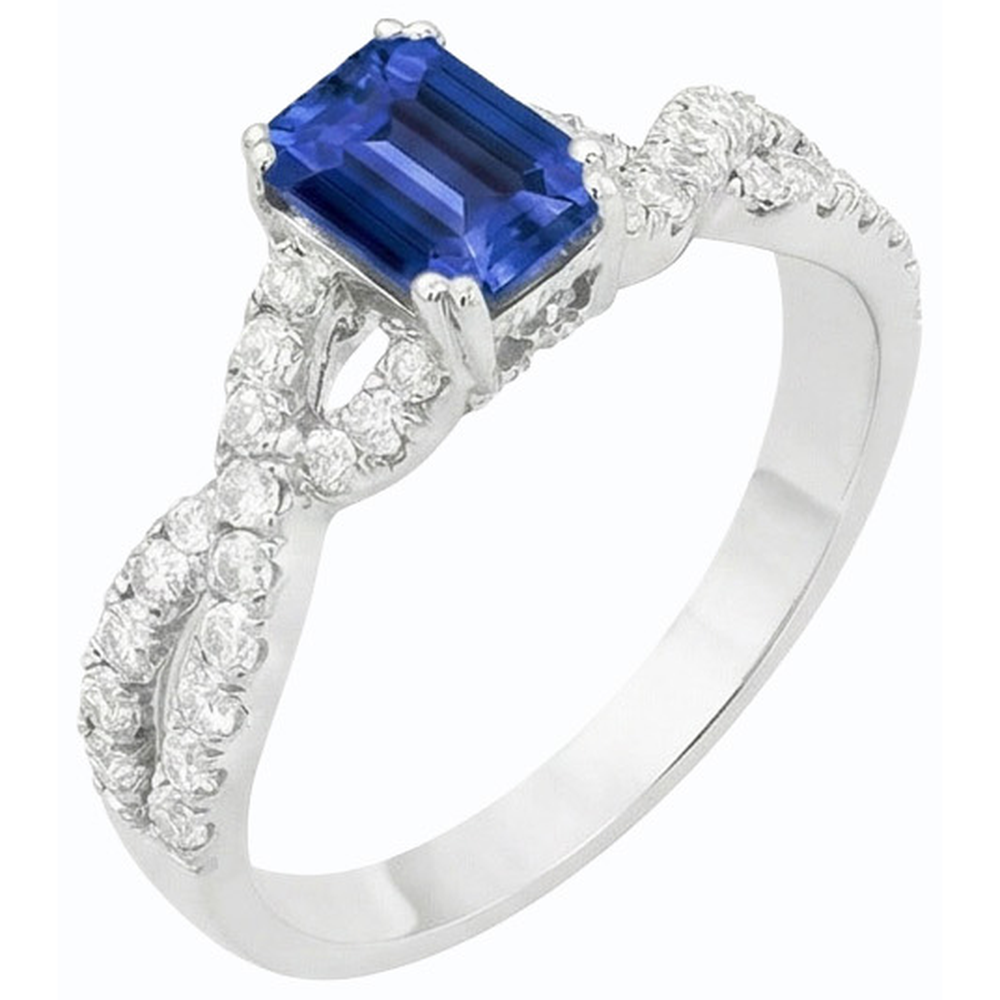 natural emerald sapphire 3ct ring close up detail