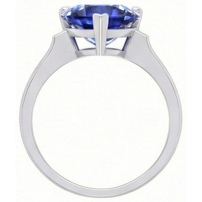 Natural Real ( Not Lab Grown )  Gold Solitaire Blue Sapphire Ring Prong Set 2 Carats Ladies Jewelry