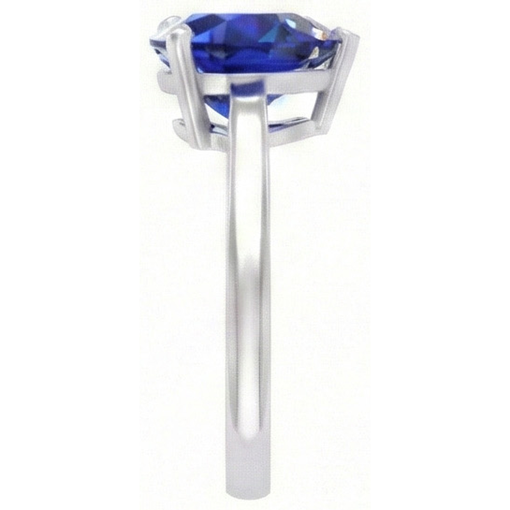 Natural Real ( Not Lab Grown )  Gold Solitaire Blue Sapphire Ring Prong Set 2 Carats Ladies Jewelry