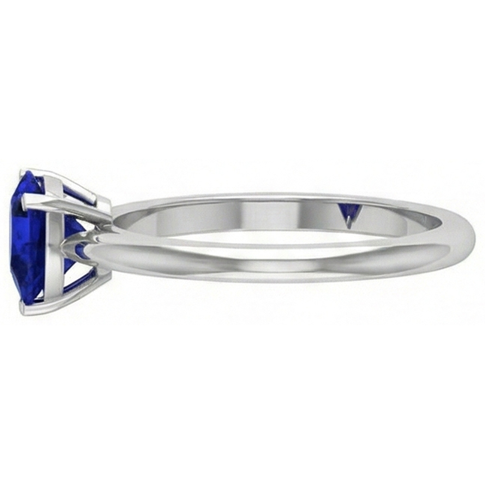 Natural Real ( Not Lab Grown )  Gold Solitaire Heart Sri Lankan Sapphire Ring Prong Set 2 Carats