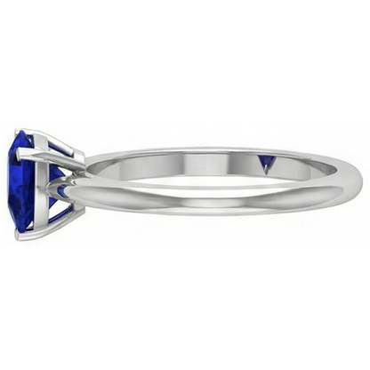 Natural Real ( Not Lab Grown )  Gold Solitaire Heart Sri Lankan Sapphire Ring Prong Set 2 Carats
