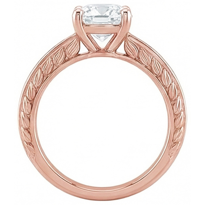 Gold Solitaire Old Cut Cushion Genuine Natural Earth Mined Diamond Ring 3.75 Carats Jewelry