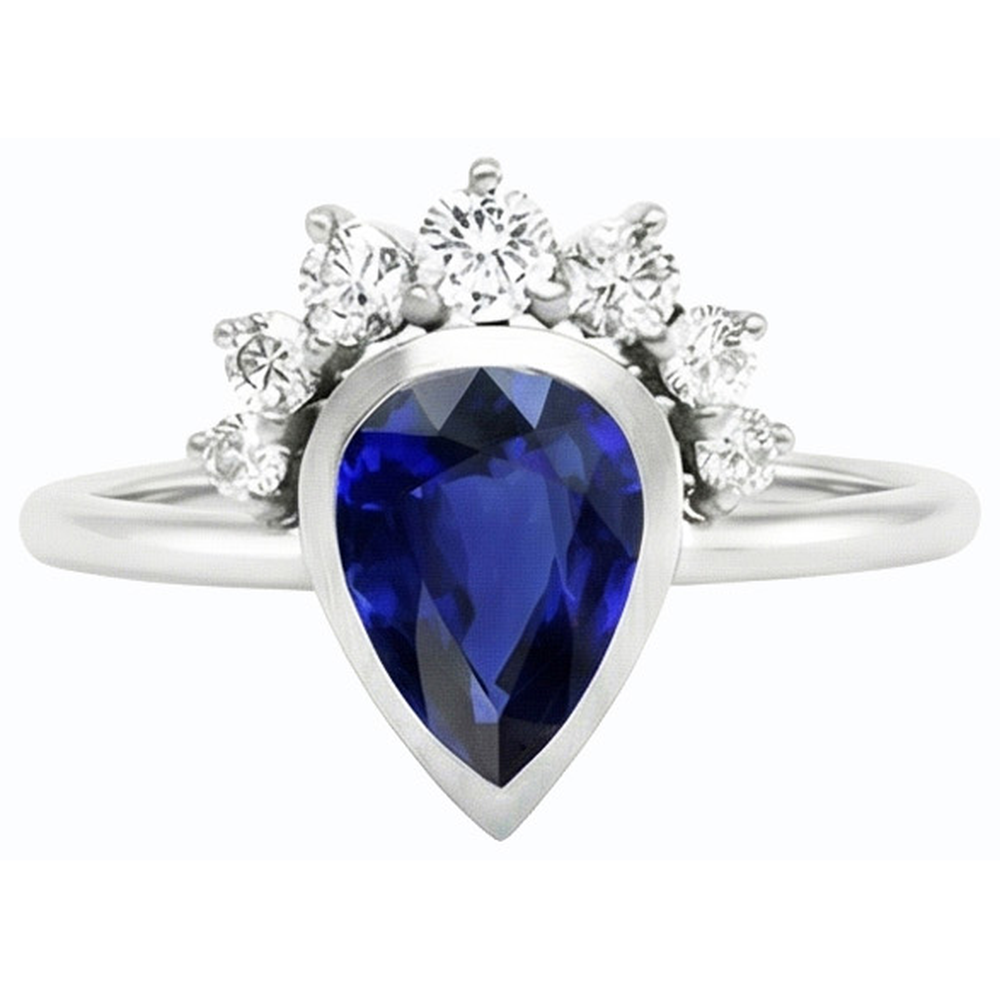 natural round sapphire 3.50ct watch side angle