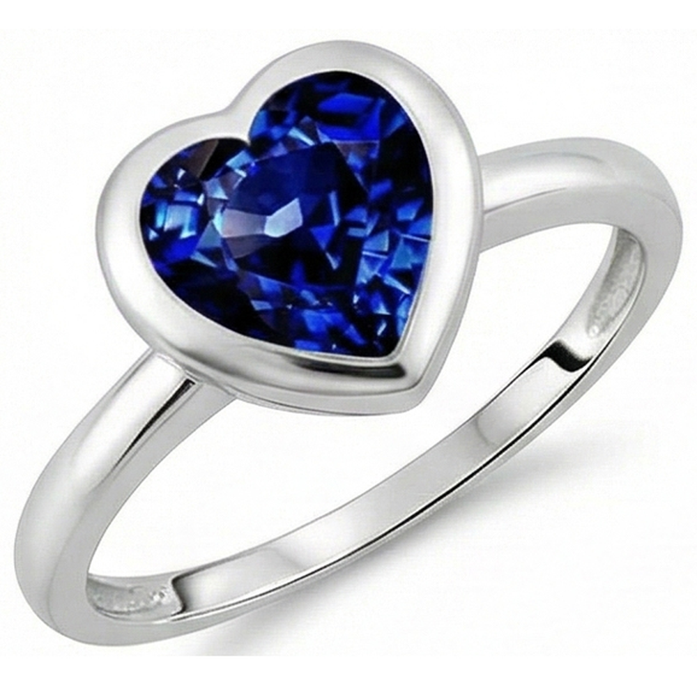 natural heart sapphire 3ct watch front view