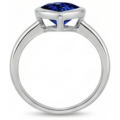 natural heart sapphire 3ct watch on white background
