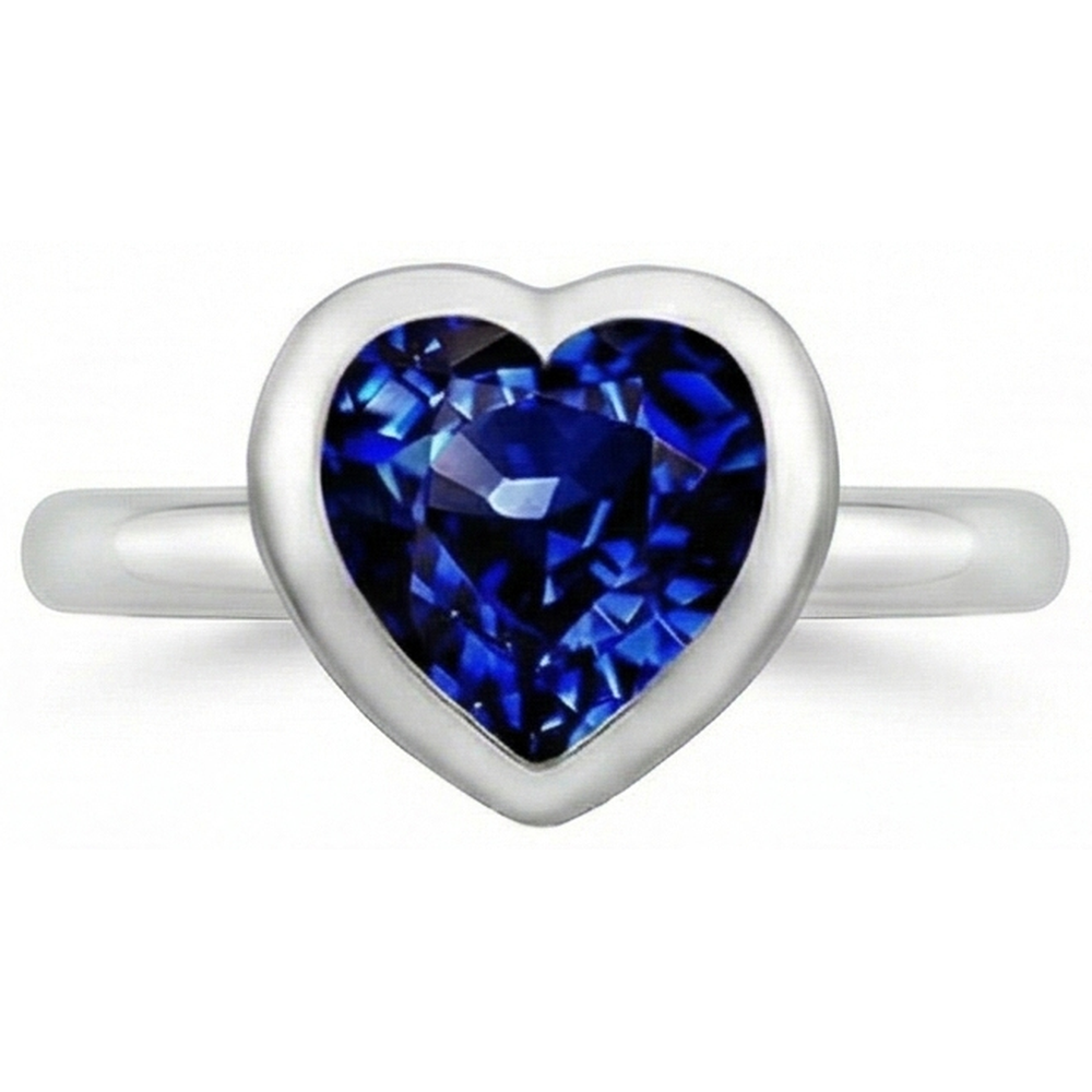 natural heart sapphire 3ct watch side angle