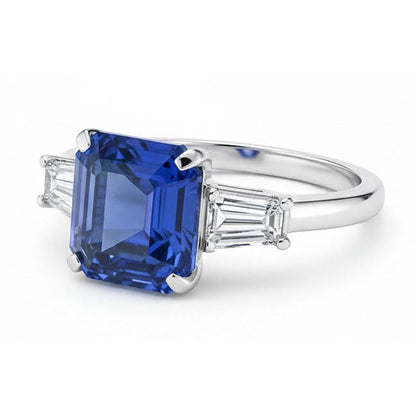 natural emerald sapphire 3ct ring front view