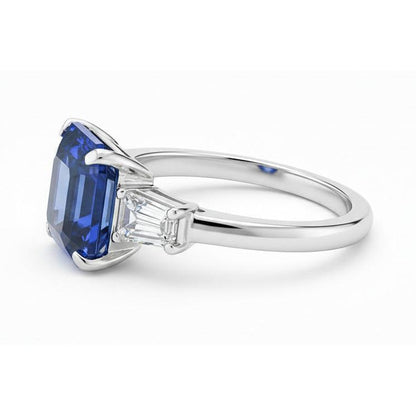 natural emerald sapphire 3ct ring top view