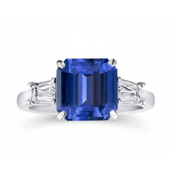 natural emerald sapphire 3ct ring side angle