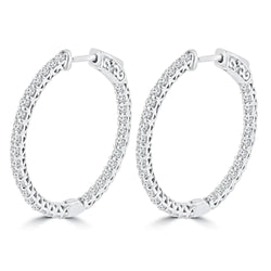 Gold Hoop Earrings For Women Diamonds