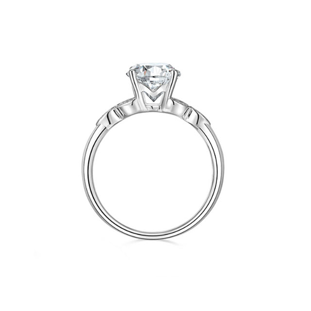 Gold Round Old Mine Cut Big Lab Grown Diamond Engagement Ring 9 Carats