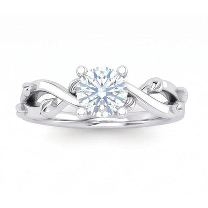 Gorgeous Solitaire Round Cut 1.75 Carat Natural Earth Mined Diamond Ring White Gold 14K