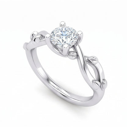 Gorgeous Solitaire Round Cut 1.75 Carat Natural Earth Mined Diamond Ring White Gold 14K