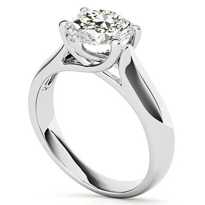 Gorgeous Big Round Old Cut 8 Carats Solitaire Lab Grown Diamond Engagement Ring