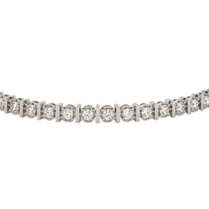 Gorgeous Round Cut Lab Grown Diamond Tennis Bracelet Jewelry 4.20 Ct White Gold