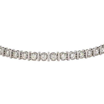 Gorgeous Round Cut Lab Grown Diamond Tennis Bracelet Jewelry 4.20 Ct White Gold