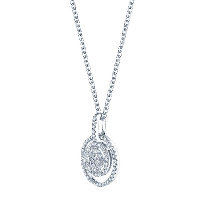 Gorgeous Round GIA CERTIFIED Lab Grown Diamond Pendant Necklace 2 Carats White Gold