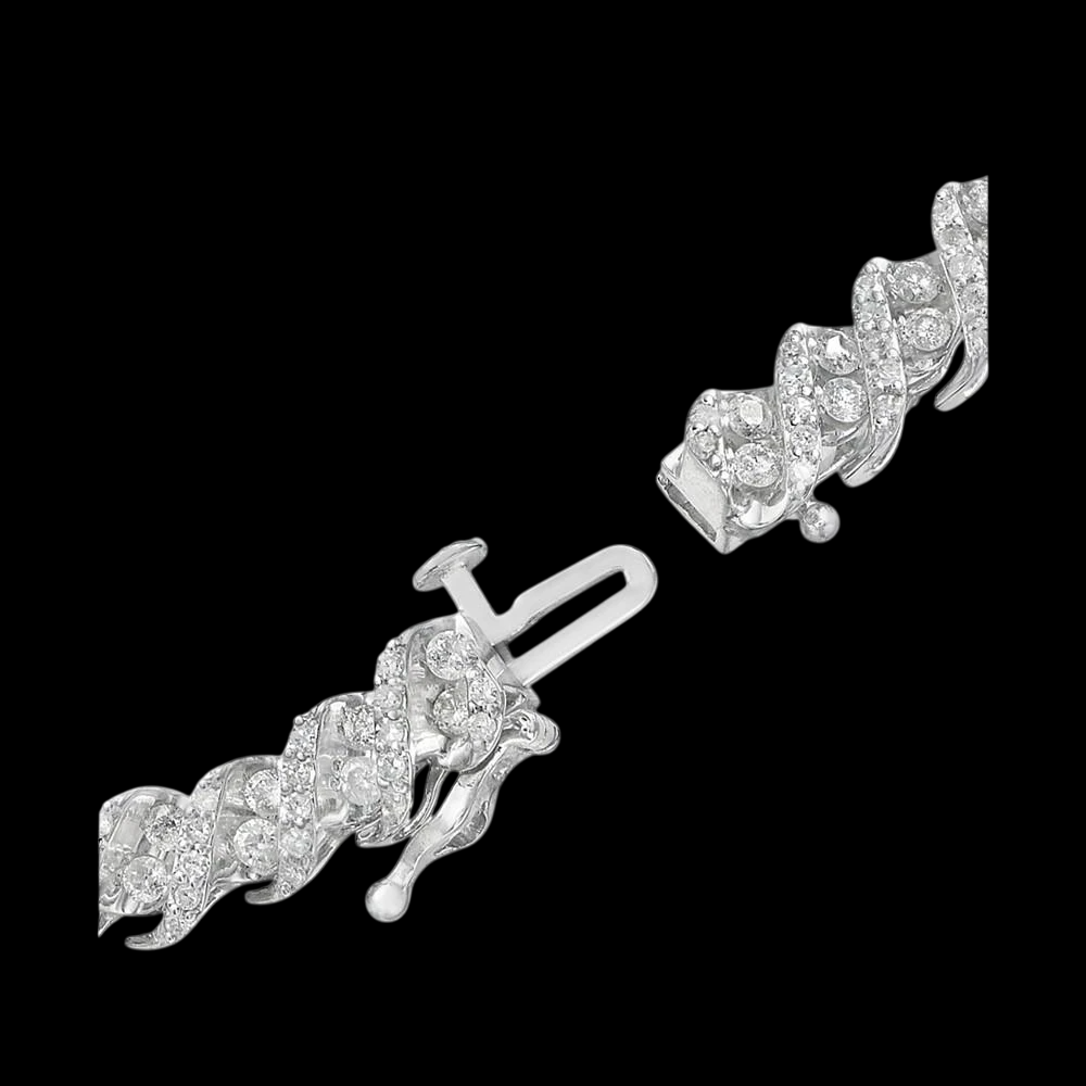 Gorgeous Round Lab Grown Diamond Bracelet White Gold Jewelry New 10 Ct