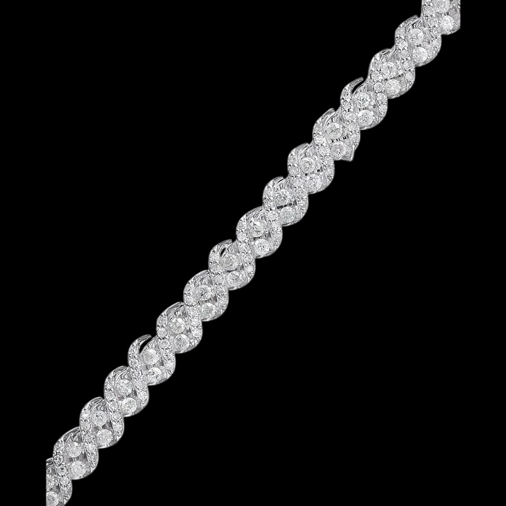 Gorgeous Round Lab Grown Diamond Bracelet White Gold Jewelry New 10 Ct