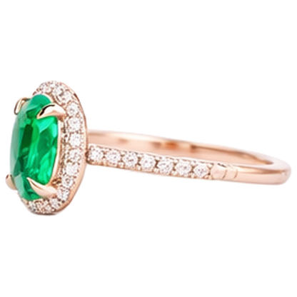 Green Emerald GIA And Natural Earth Mined Diamond Wedding Ring 5.45 Carats