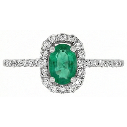 natural round emerald 5.25ct ring side angle