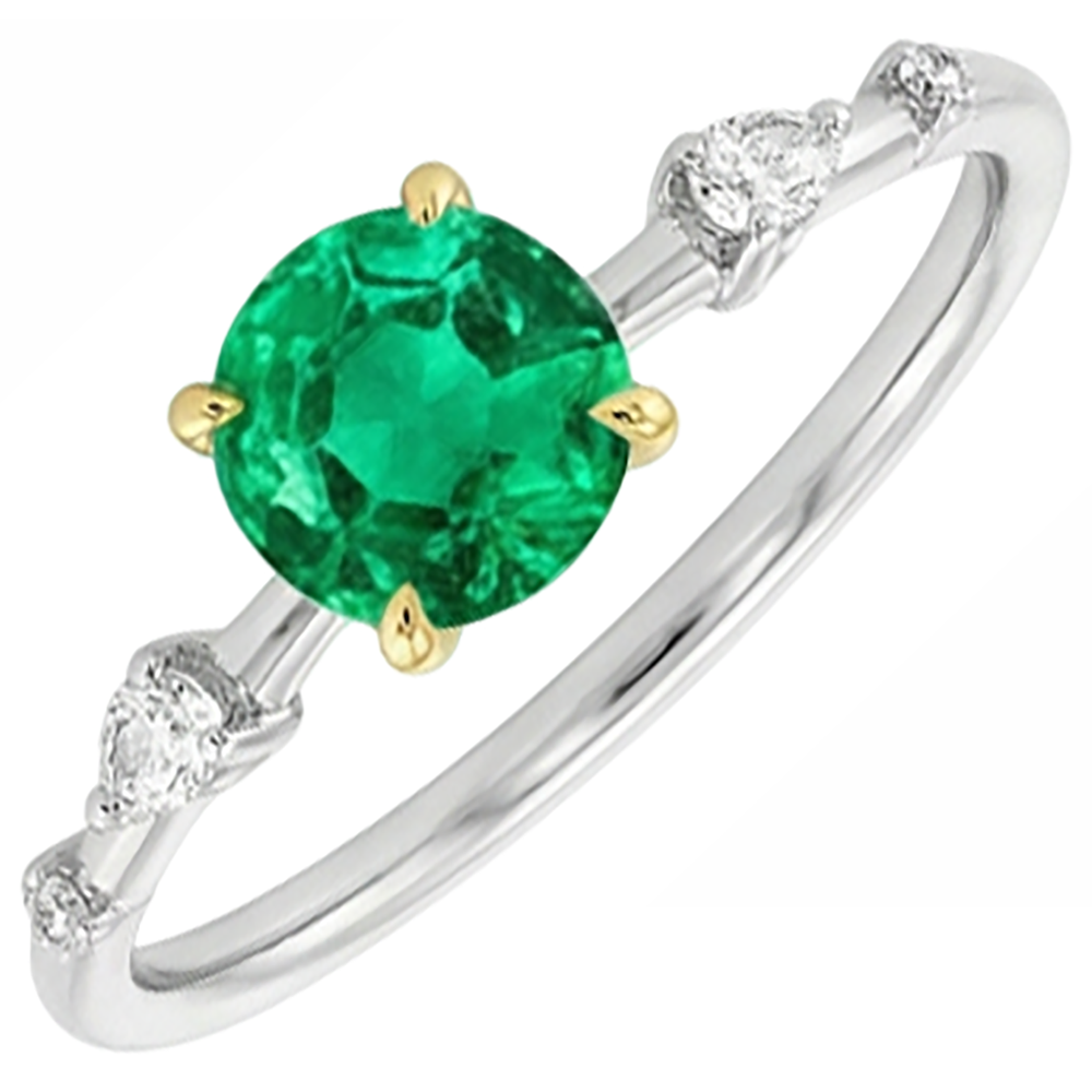 Natural Real ( Not Lab Grown ) Green Emerald GIA Anniversary Ring Dainty Casual Jewelry