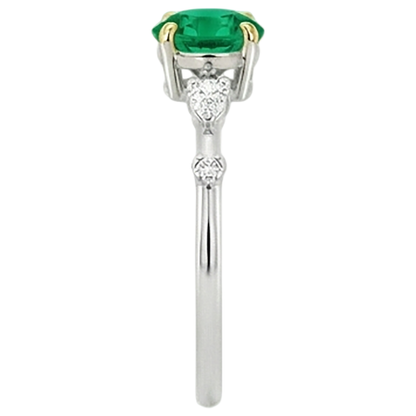 Natural Real ( Not Lab Grown ) Green Emerald GIA Anniversary Ring Dainty Casual Jewelry