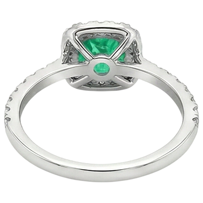 Natural Real ( Not Lab Grown ) Green Emerald GIA Engagement Ring Round Cut Gemstone