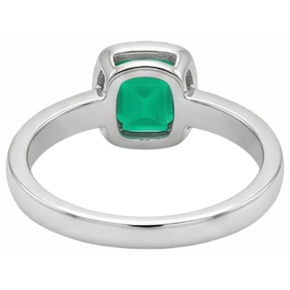 Natural Real ( Not Lab Grown ) Green Emerald GIA Engagement Ring With Diamonds