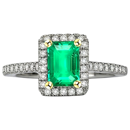 natural emerald emerald 2ct ring close up detail