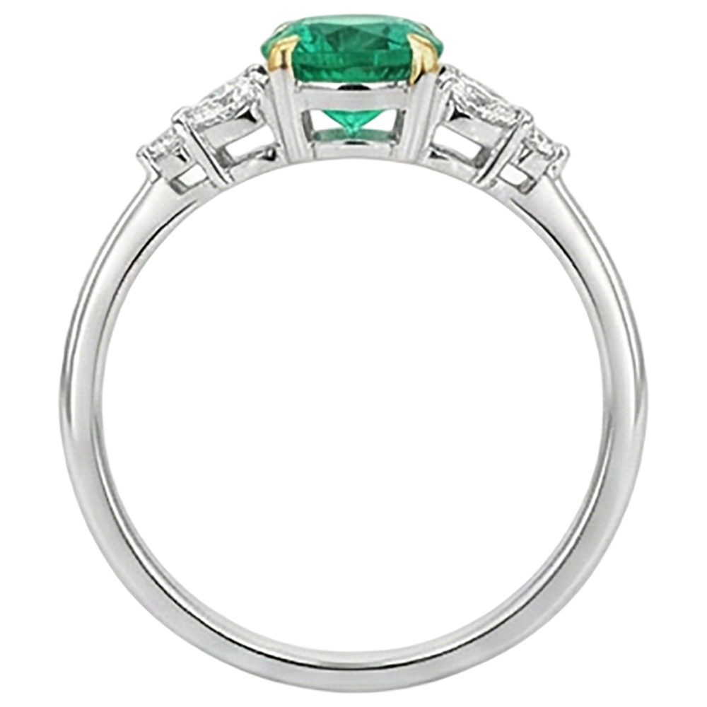 Natural Real ( Not Lab Grown ) Green Emerald GIA Ring Marquise Diamond Jewelry