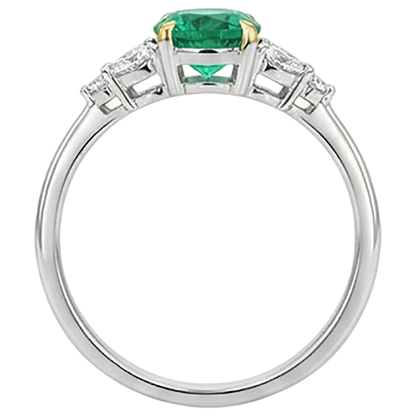 Natural Real ( Not Lab Grown ) Green Emerald GIA Ring Marquise Diamond Jewelry