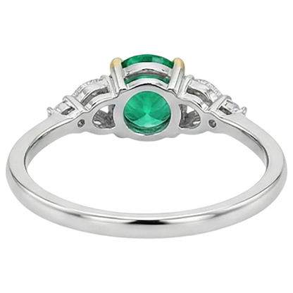 Natural Real ( Not Lab Grown ) Green Emerald GIA Ring Marquise Diamond Jewelry