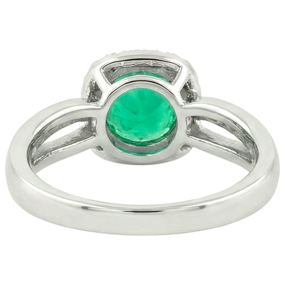 Natural Real ( Not Lab Grown ) Green Emerald GIA Ring Trendy Designer Unique Jewelry