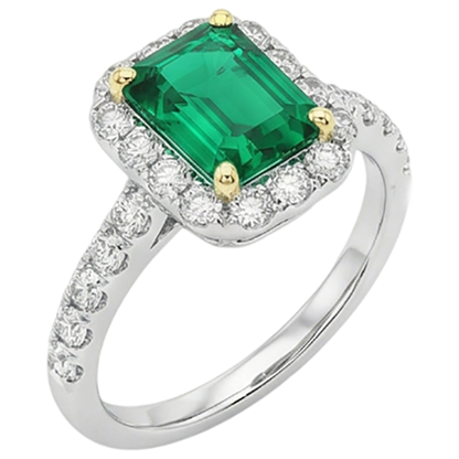 natural emerald emerald 2ct ring close up detail