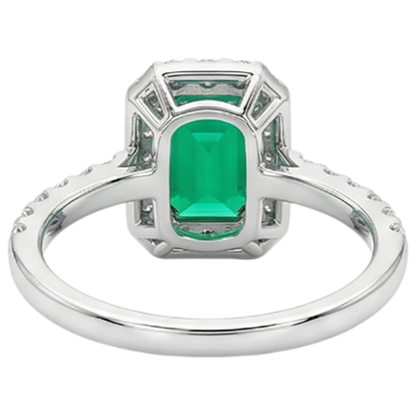 natural emerald emerald 2ct ring band detail