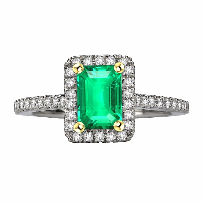 natural emerald emerald 2ct ring front view