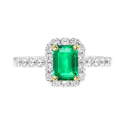 natural emerald emerald 2ct ring front view