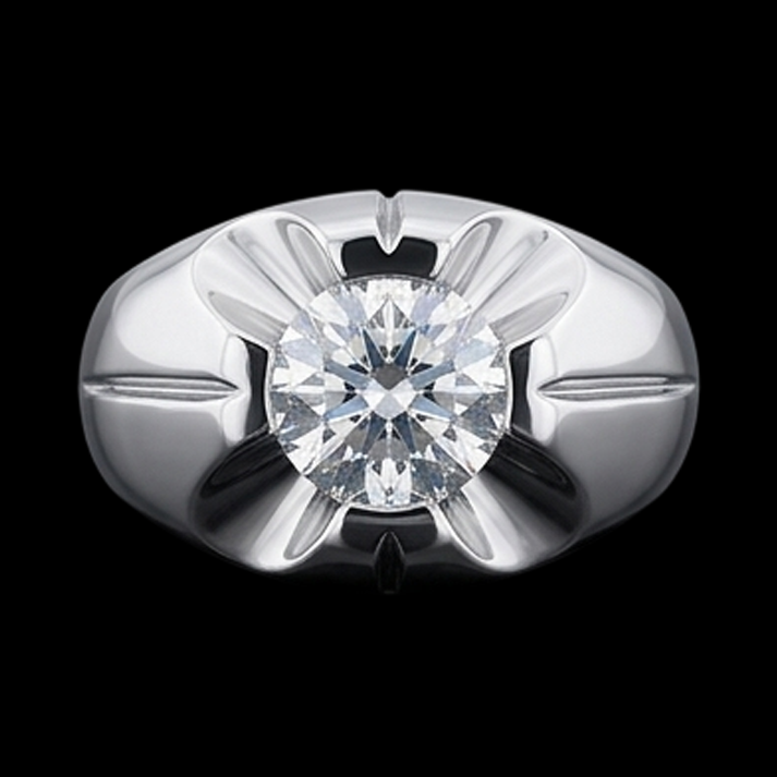 Gypsy 2.50 Carat Round Diamond Solitaire Ring White Gold 10K