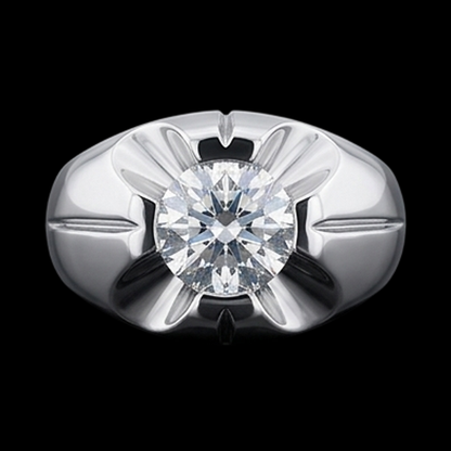 Gypsy 2.50 Carat Round Diamond Solitaire Ring White Gold 10K