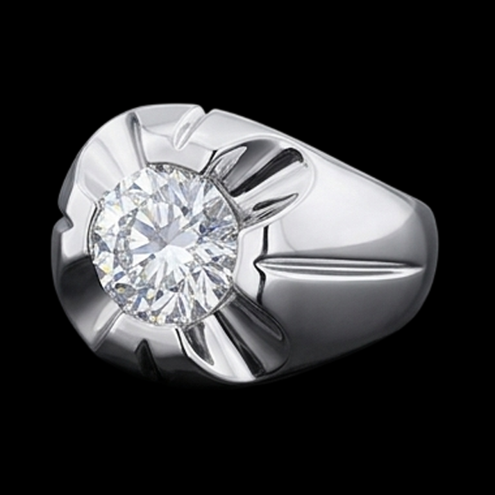 Gypsy 2.50 Carat Round Diamond Solitaire Ring White Gold 10K