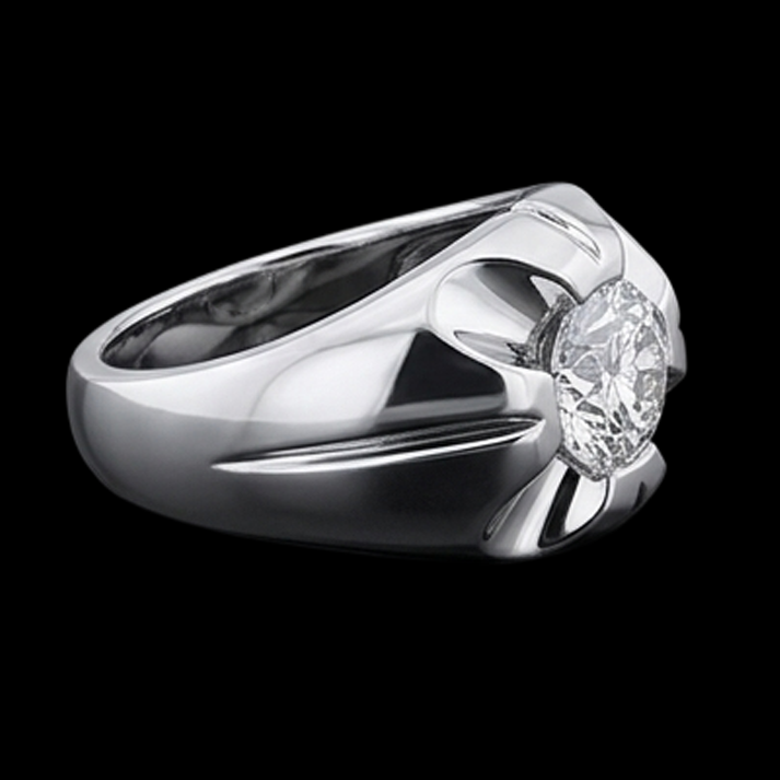 Gypsy 2.50 Carat Round Diamond Solitaire Ring White Gold 10K
