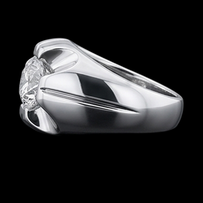 Gypsy 2.50 Carat Round Diamond Solitaire Ring White Gold 10K