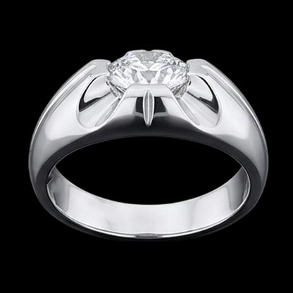 Gypsy 2.50 Carat Round Diamond Solitaire Ring White Gold 10K